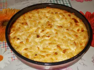 Соленые макароны с брынзой в духовке