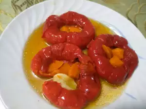 Запеченные сладкие перцы клаудио с чесноком (без варки банок)