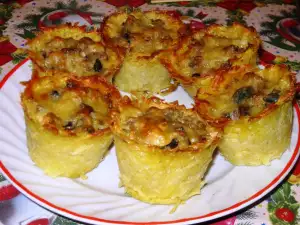 Картофельные корзиночки с начинкой Ассорти