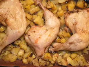 Молодой картофель по-гречески с курицей