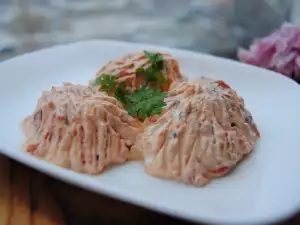Катык с запеченными перцами