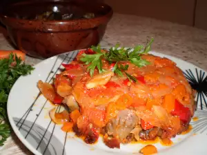 Каварма из куриных желудочков