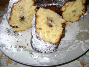 Шоколадный кекс с черникой