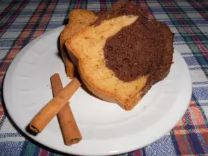 Кекс из яблок и шоколада