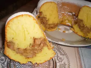 Кекс-штрудель с яблочной начинкой