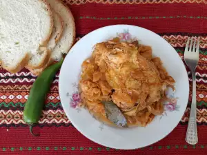 Квашеная капуста с домашней курицей