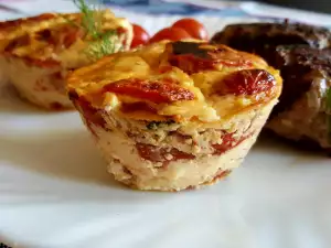 Печеный сладкий перец с сыром и брынзой