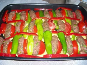 Котлеты с овощами в духовке