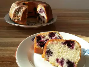 Веганский лимонный кекс с черникой