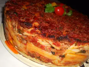 Макароны с мясной начинкой