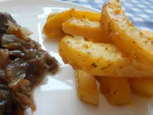 Запечённый картофель по-гречески с лимоном и чесноком