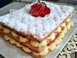 Мильфей с лимонным кремом