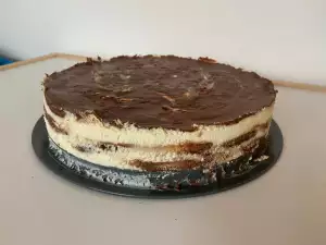 Молочный торт с шоколадной пастой
