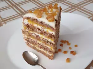 Морковный торт с грецкими орехами и апельсинами