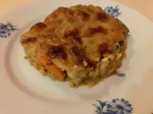 Постная мусака с брокколи и цветной капустой