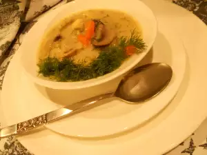 Овощной суп с грибами