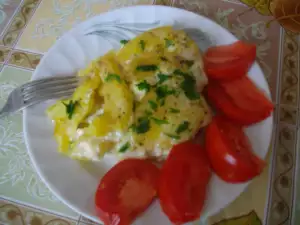 Гратен с брынзой и соусом Бешамель