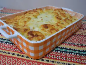 Гратен с куриным мясом и сливками