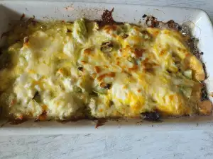 Гратен из кабачков с сыром и брынзой