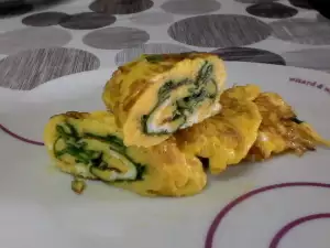 Быстрый омлет со шпинатом