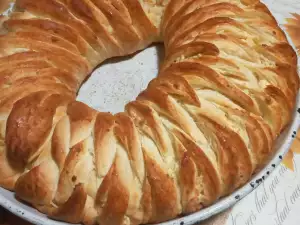 Хлеб плетенка с брынзой