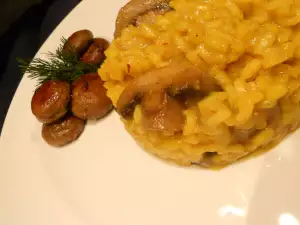 Рис с шафраном и грибами