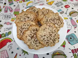 Полезное овсяное печенье с изюмоим