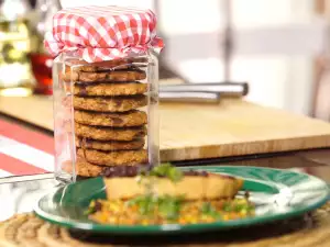 Печенье с овсянкой, бананом и шоколадом