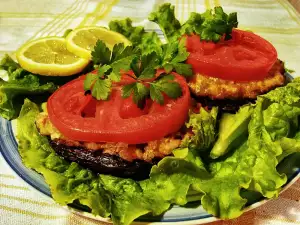 Фаршированные шампиньоны с фаршем и рисом