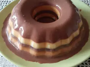 Панна котта с 2 видами шоколада и клубникой