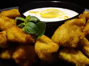 Канапе из индейки в панировке