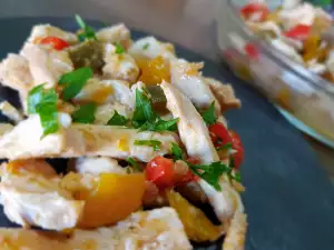 Жареные жульены из цыпленка