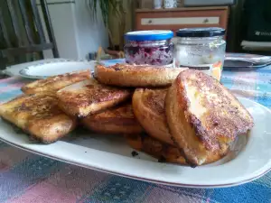 Гренки с молоком