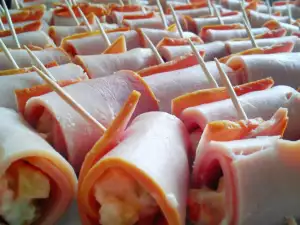Мини бутерброды с ветчиной