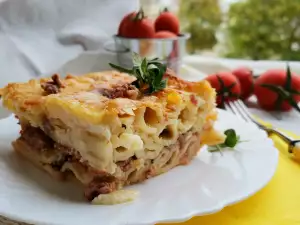 Пастиччо с макаронами и фаршем