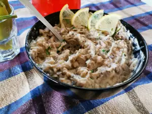 Баклажаны с майонезом и кислым молоком