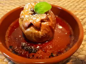 Запеченые фаршированные яблоки с медом