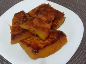 Запеченная тыква с сахаром