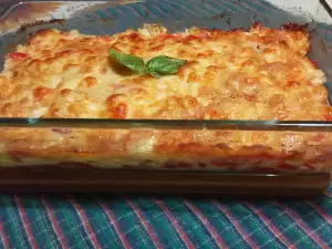 Перцы с творогом и яйцами в духовке