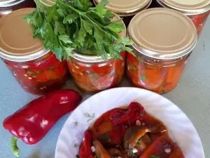 Маринованные запеченные перцы в банках