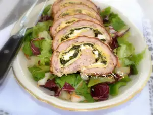 Печеный куриный рулет