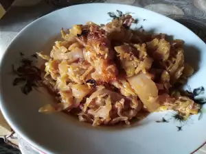 Печеная постная капуста