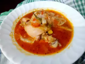 Рагу из домашнего петуха по-поповски