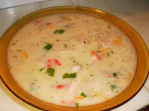 Куриный суп с вареной заправкой