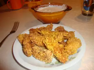Куриные наггетсы с кукурузными хлопьями и кунжутом