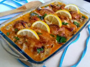 Куриные крылышки с шампиньонами