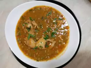 Курица с замороженным горошком