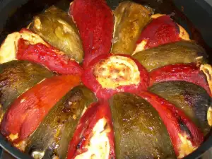 Диетические фаршированные перчики в духовке