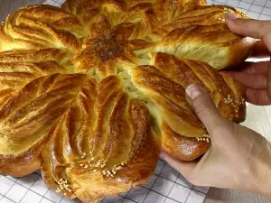 Хлеб в форме цветка