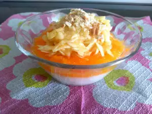 Фруктовый десерт с манкой для малыша